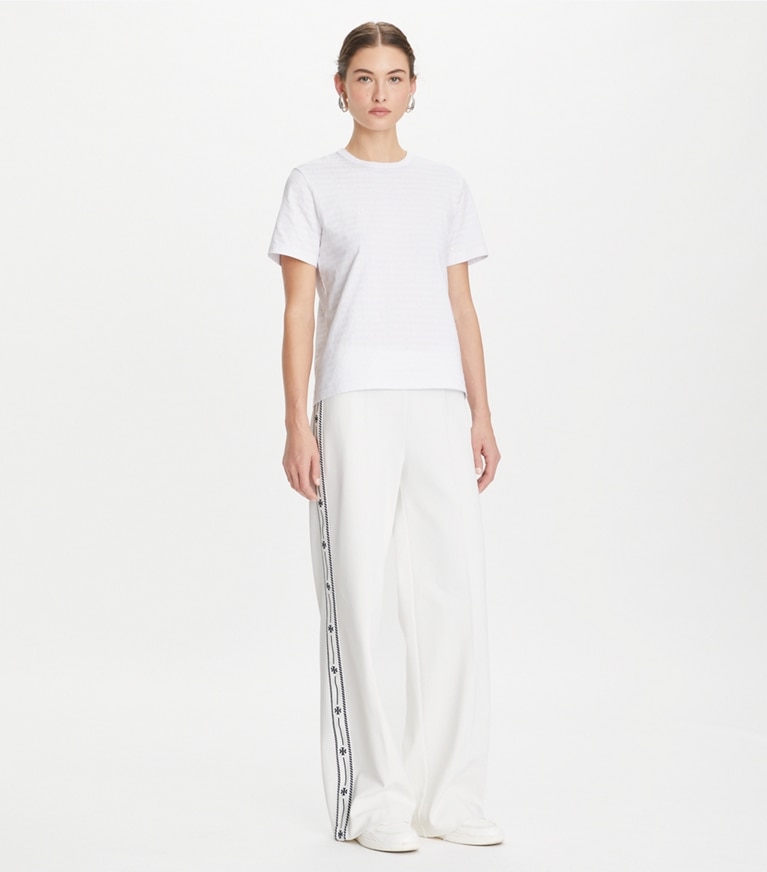 Tory Burch designer tops Sublime Cotton T-Shirt in White Sublime front