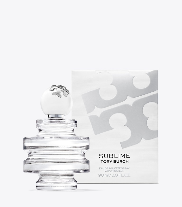Tory Burch designer perfume Sublime Eau de Toilette 90ml in SUBLIME SILVER front