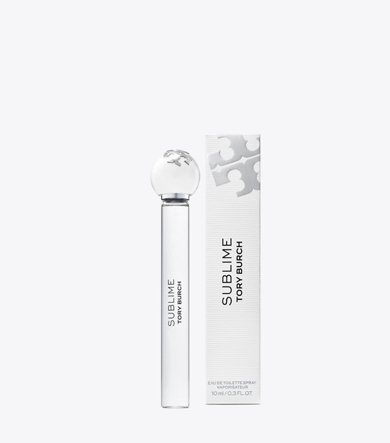 Tory Burch designer perfume Sublime Eau de Toilette Travel Spray, 10ml in SUBLIME SILVER front
