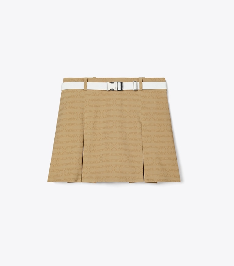 Tory Burch designer bottoms Sublime Jacquard Skirt in Beige Sublime front