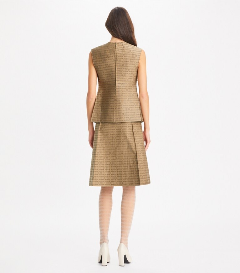 Tory Burch designer ボトムス サブライム ジャカード スカート in Beige Sublime front