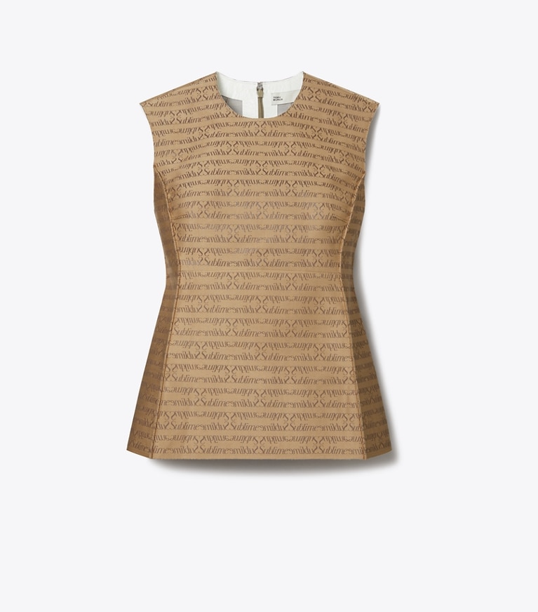 Tory Burch designer oberteile Sublime Jacquardtop in Beige Sublime front