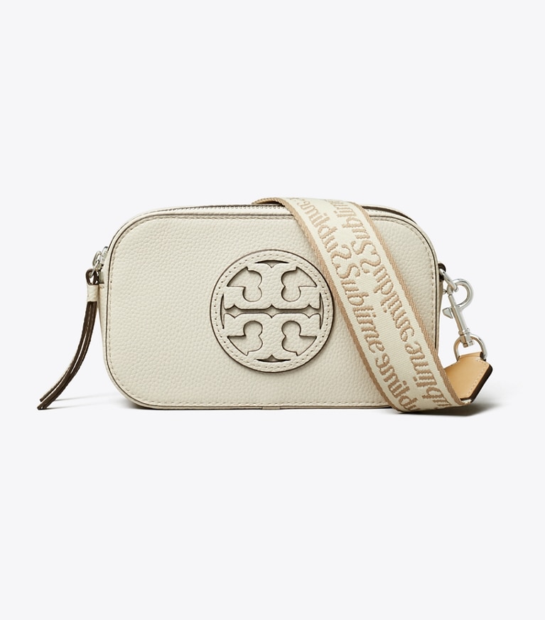 Tory Burch designer wallets Sublime Miller Strap in Taupe / Smoky Cream front