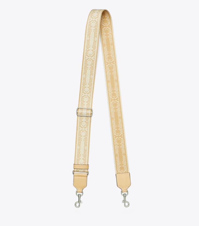 Tory Burch designer 財布 ミラー サブライム ストラップ in New Cream / Cantucci front