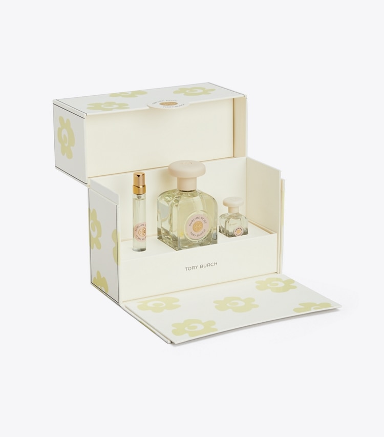 Tory Burch designer perfume Sublime Rose Gift Set in SUBLIME ROSE PINK detail