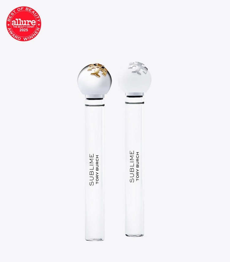 Tory Burch designer perfume Sublime Travel Spray Set in Sublime Red front