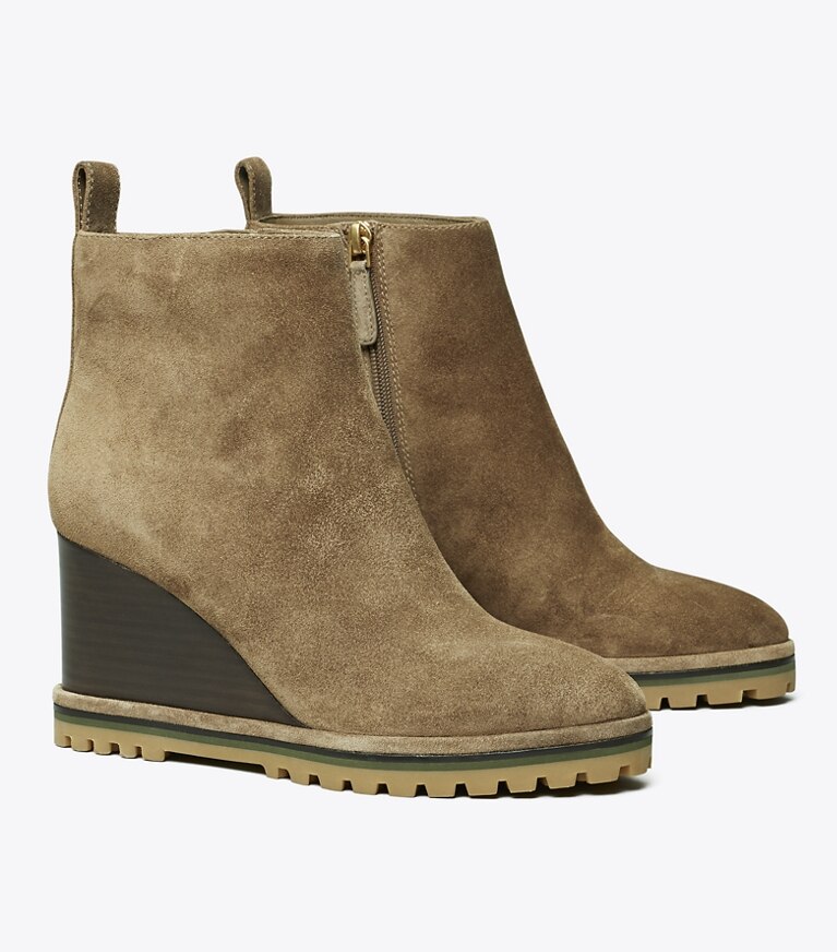 Designer cheap wedge booties