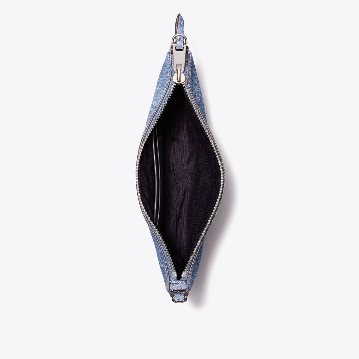 Suede Print Denim Pochette: Women's Designer Shoulder Bags | Tory