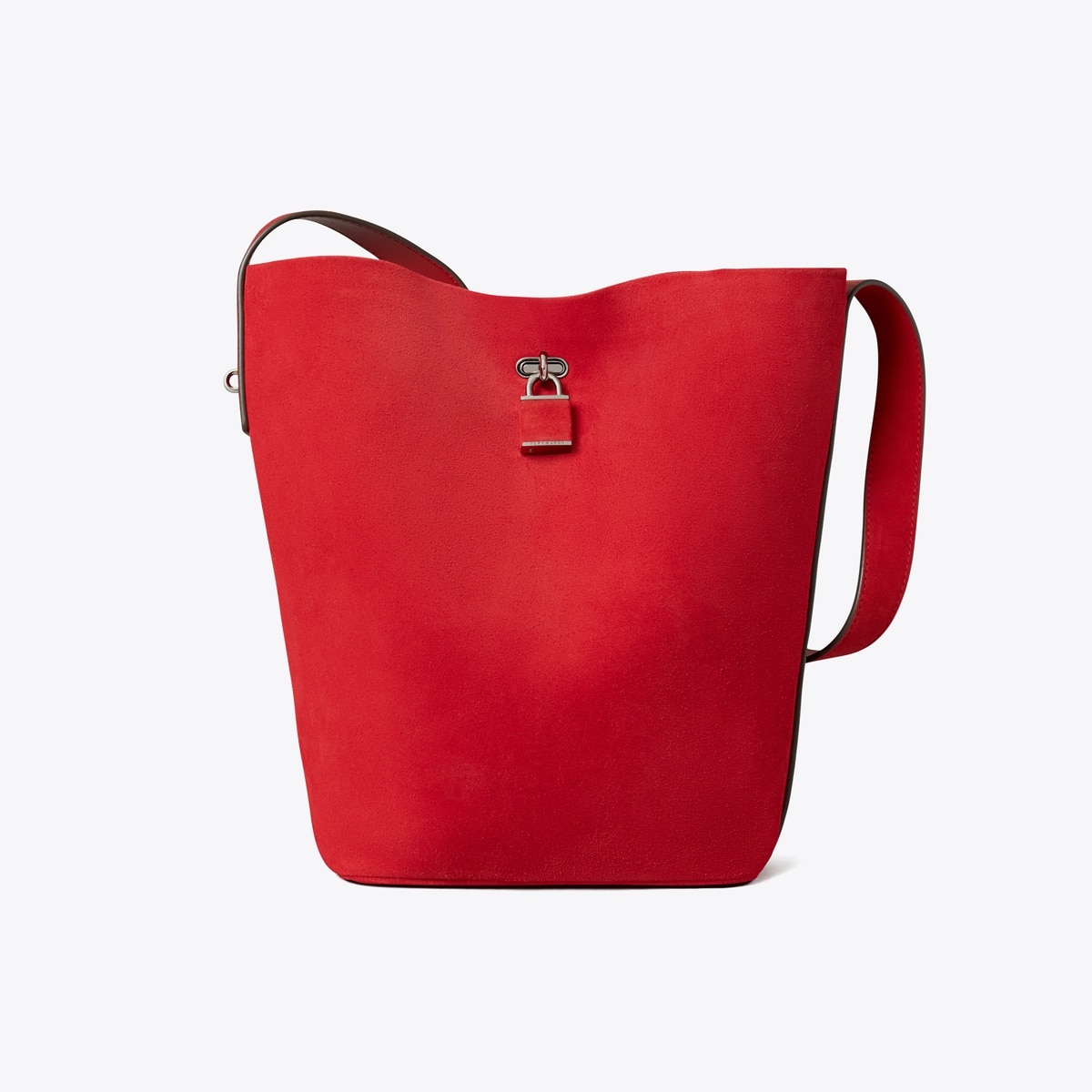 suede-slim-bucket-bag-front.  display picture 2