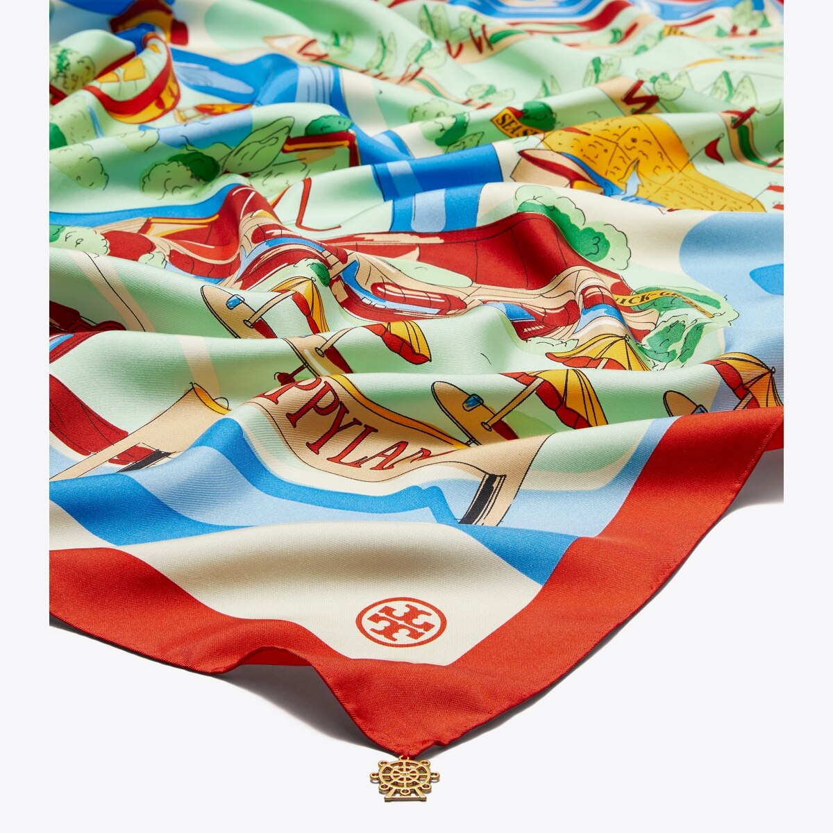 Summer Carnival Silk Square Scarf : Women's Designer Scarves