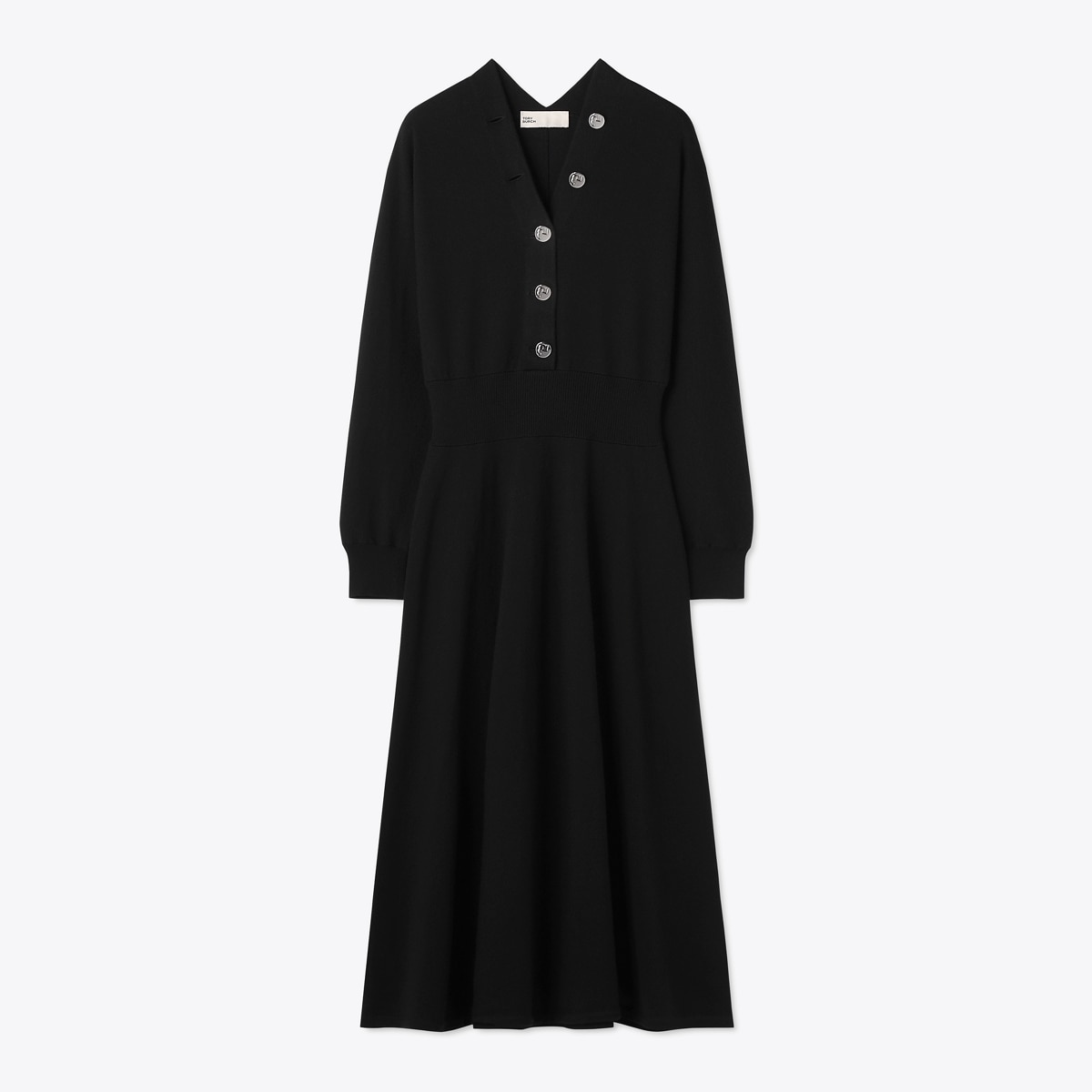 美品！　TORY BURCH　ロゴプレート　ニットワンピース　チュニック sweater-dress-front.