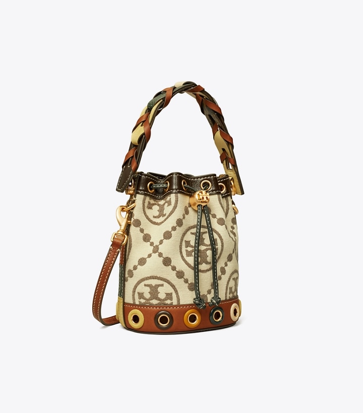 T Monogram Grommet Mini Bucket Bag: Women's Designer Crossbody Bags | Tory  Burch