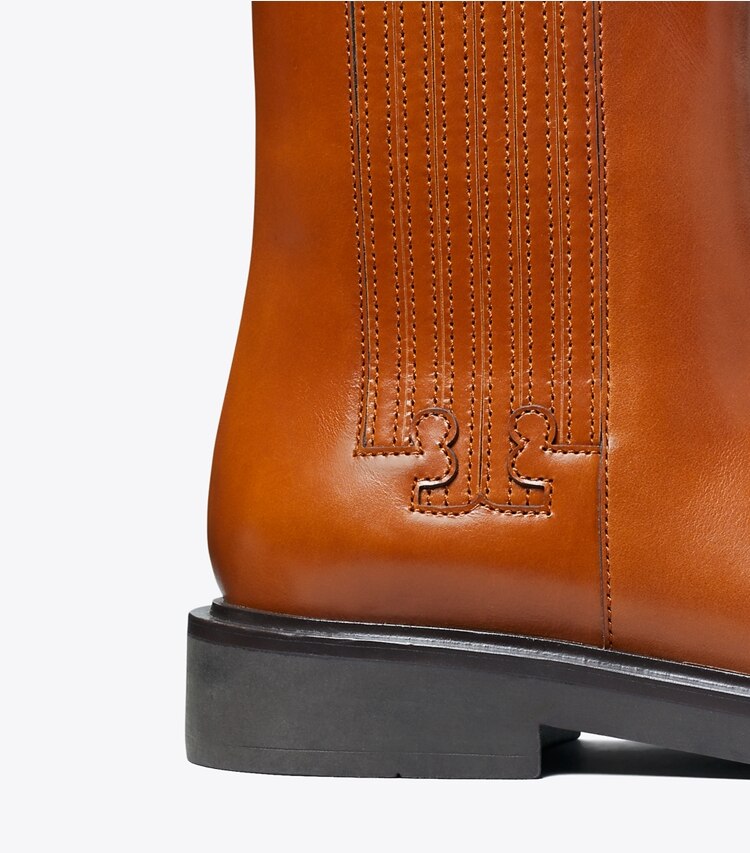 Tory Burch designer ブーティ Tゴア チェルシーブーツ in SIERRA TAN ディテール