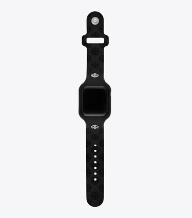 Tory Burch designer smart watches T Monogram Band for Apple Band® in BLACK front
