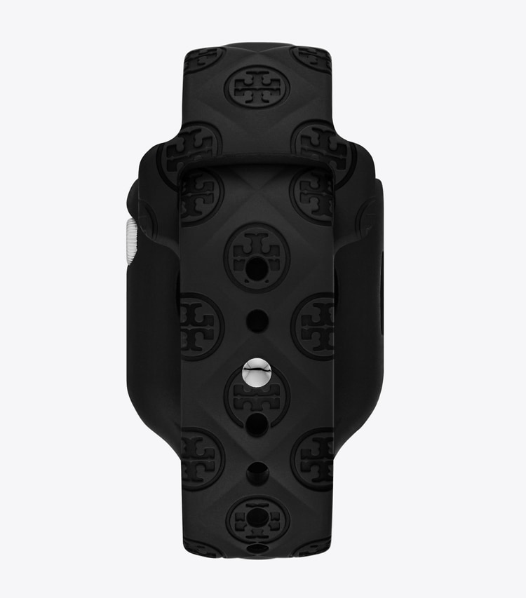 Tory Burch designer watches tory track smart watches T Monogram Band for Apple Band® in BLACK packable reversible