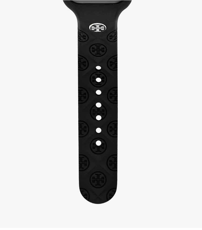 Tory Burch designer watches tory track smart watches T Monogram Band for Apple Band® in BLACK front