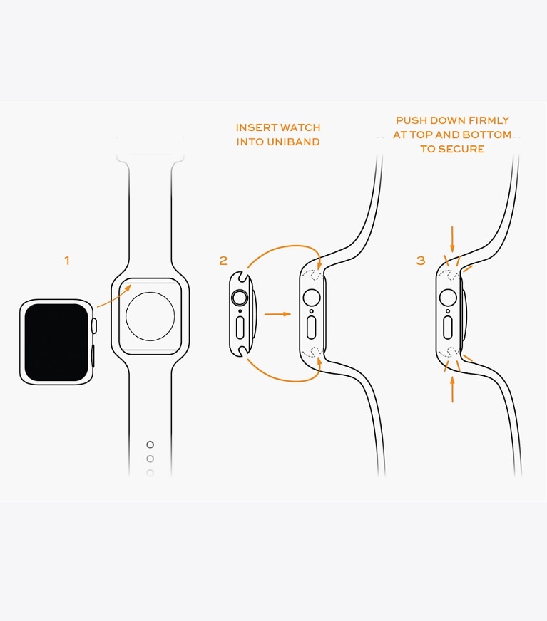Tory Burch designer watches tory track smart watches T Monogram Band for Apple Watch® in IVORY front