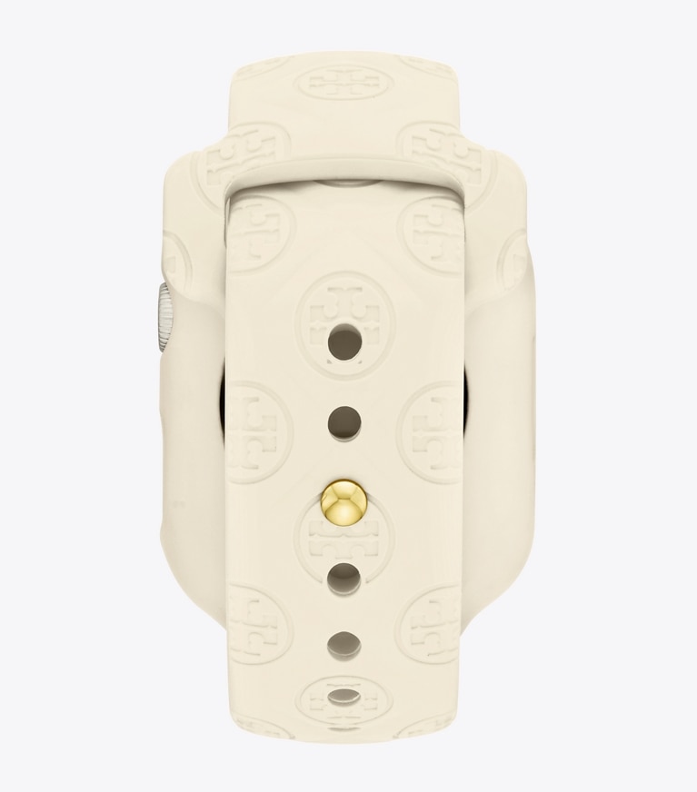Tory Burch designer watches tory track smart watches T Monogram Band for Apple Watch® in IVORY front