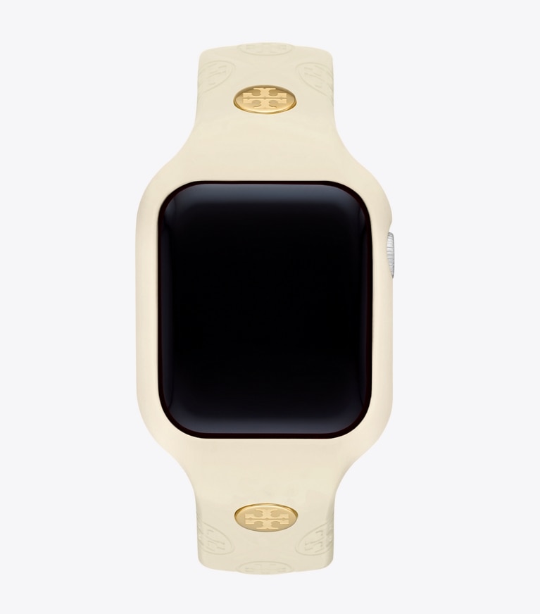 Tory Burch designer watches tory track smart watches T Monogram Band for Apple Watch® in IVORY front