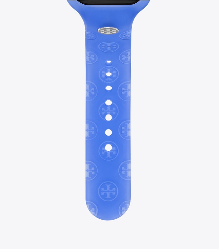 Tory Burch designer watches tory track smart watches T Monogram Band for Apple Watch® in BLUE front