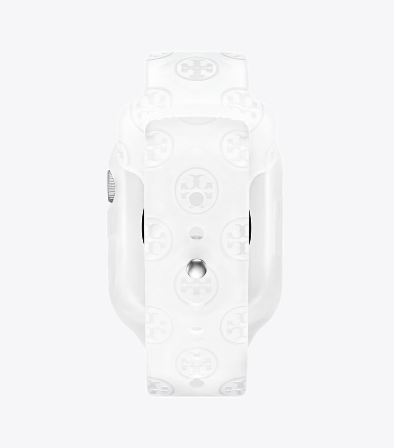 Tory Burch designer watches tory track smart watches T Monogram Band for Apple Watch® in WHITE front