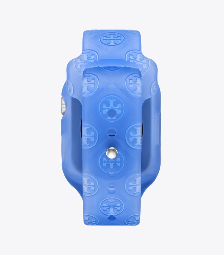 Tory Burch designer watches tory track smart watches T Monogram Band for Apple Watch® in BLUE packable reversible