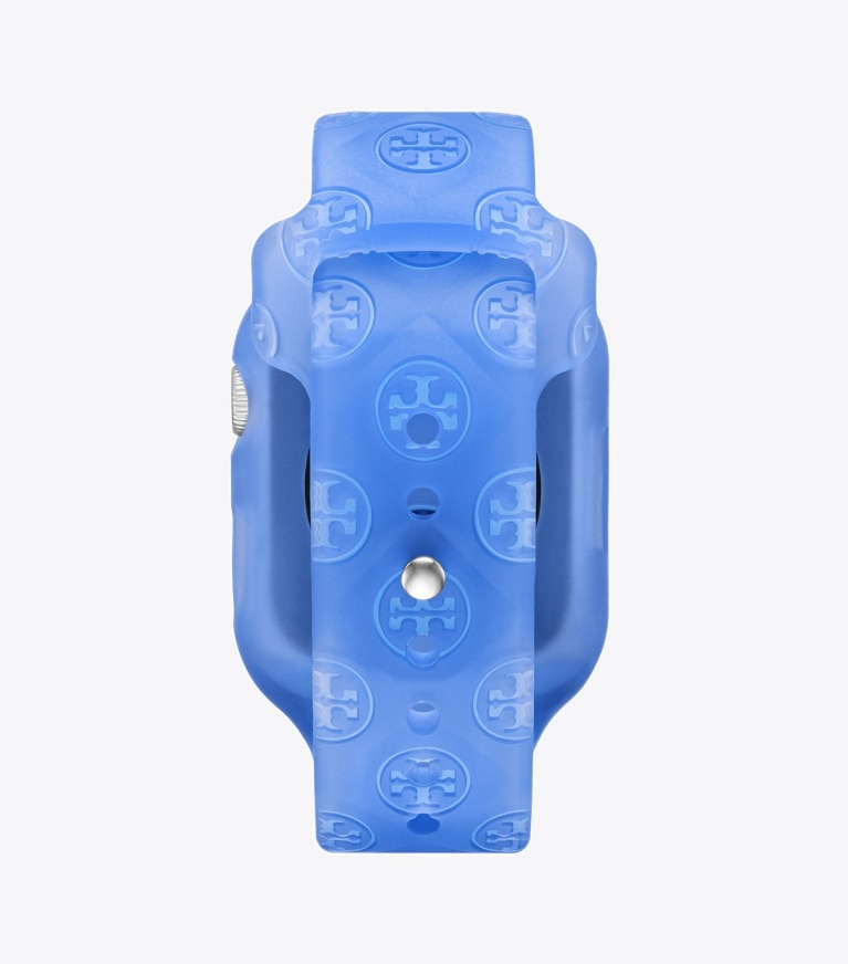 Tory Burch designer watches tory track smart watches T Monogram Band for Apple Watch® in BLUE front