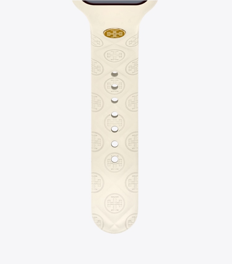 Tory Burch designer watches tory track smart watches T Monogram Band for Apple Watch® in IVORY side