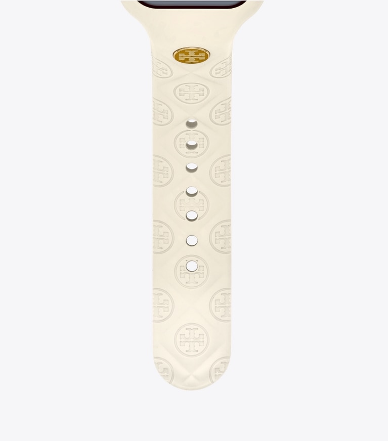 Tory Burch designer watches tory track smart watches T Monogram Band for Apple Watch® in IVORY front