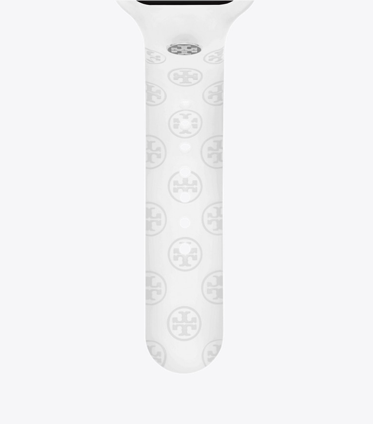 Tory Burch designer watches tory track smart watches T Monogram Band for Apple Watch® in WHITE front