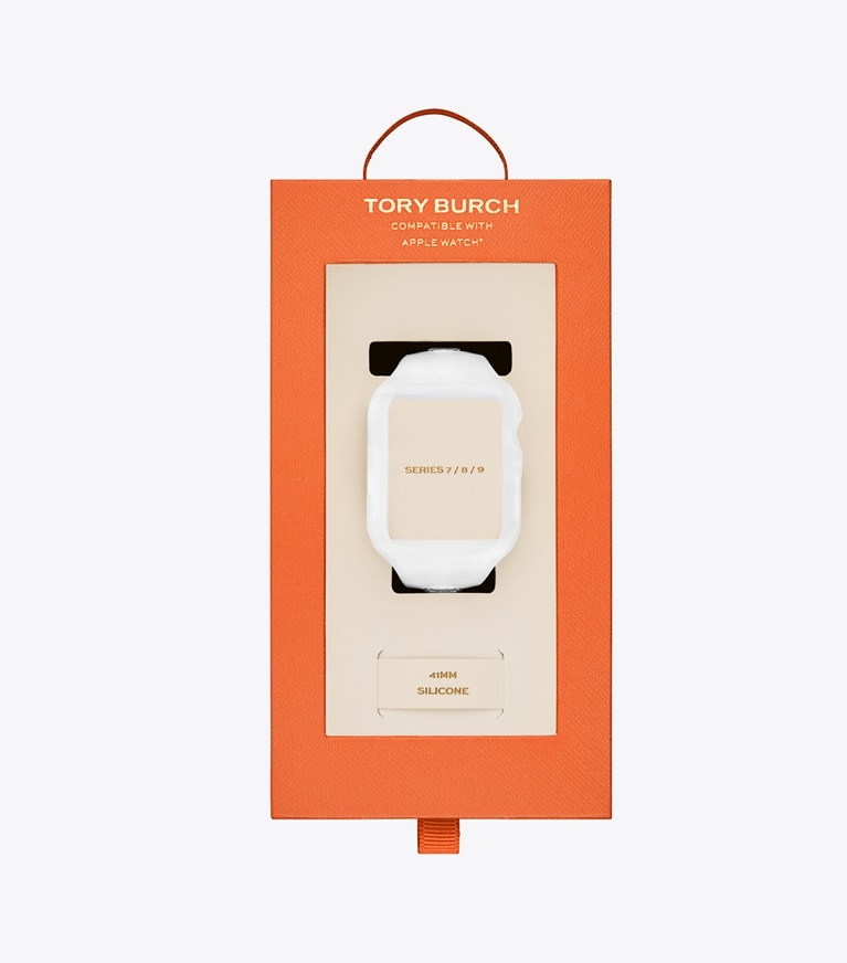 Tory Burch designer watches tory track smart watches T Monogram Band for Apple Watch® in WHITE front