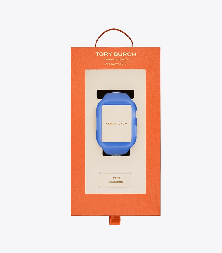 Tory Burch designer watches tory track smart watches T Monogram Band for Apple Watch® in BLUE front