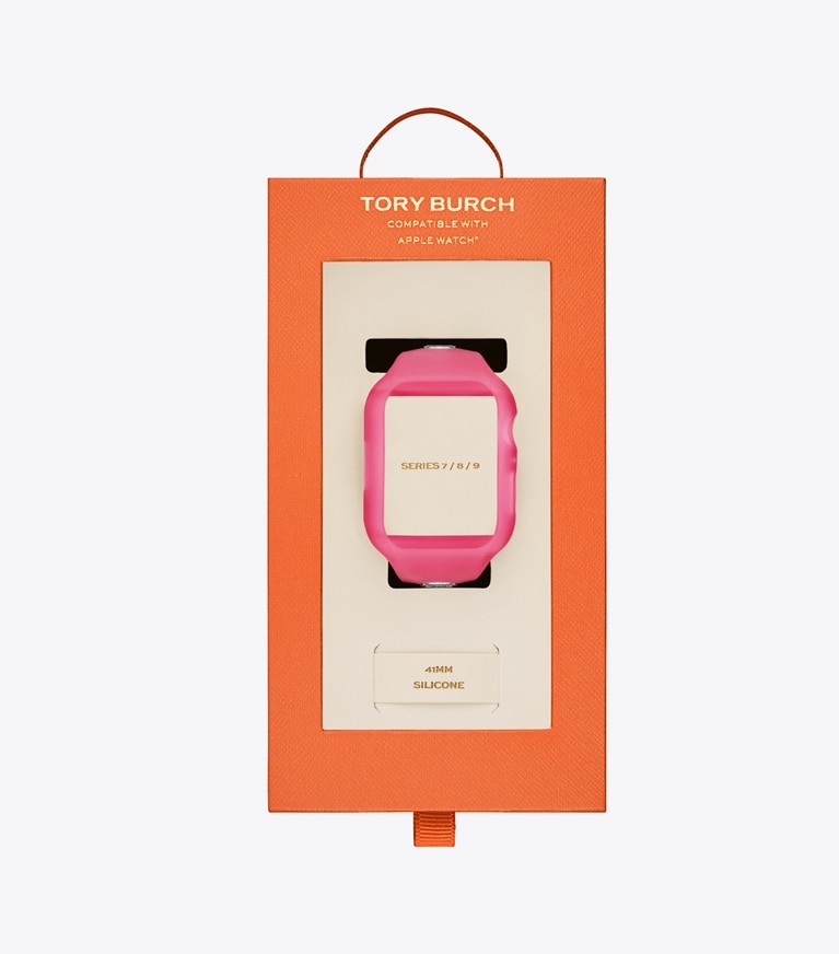 Tory Burch designer watches tory track smart watches T Monogram Band for Apple Watch® in RASPBERRY front