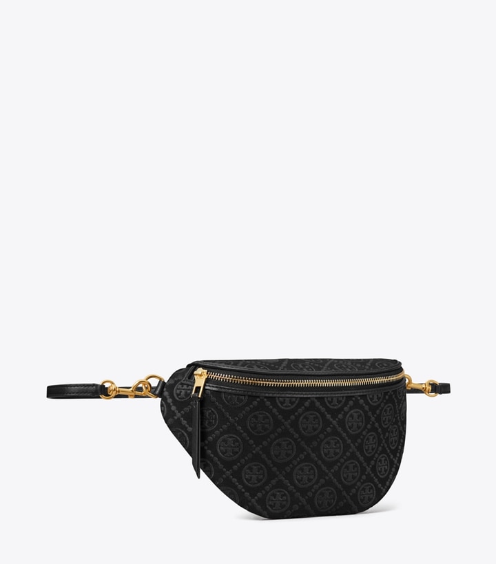 Tory Burch designer ベルトバッグ Tモノグラム ベルトバッグ in Black angle
