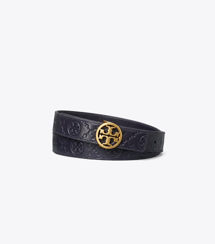 Tory Burch designer belts T Monogram Belt in Midnight front