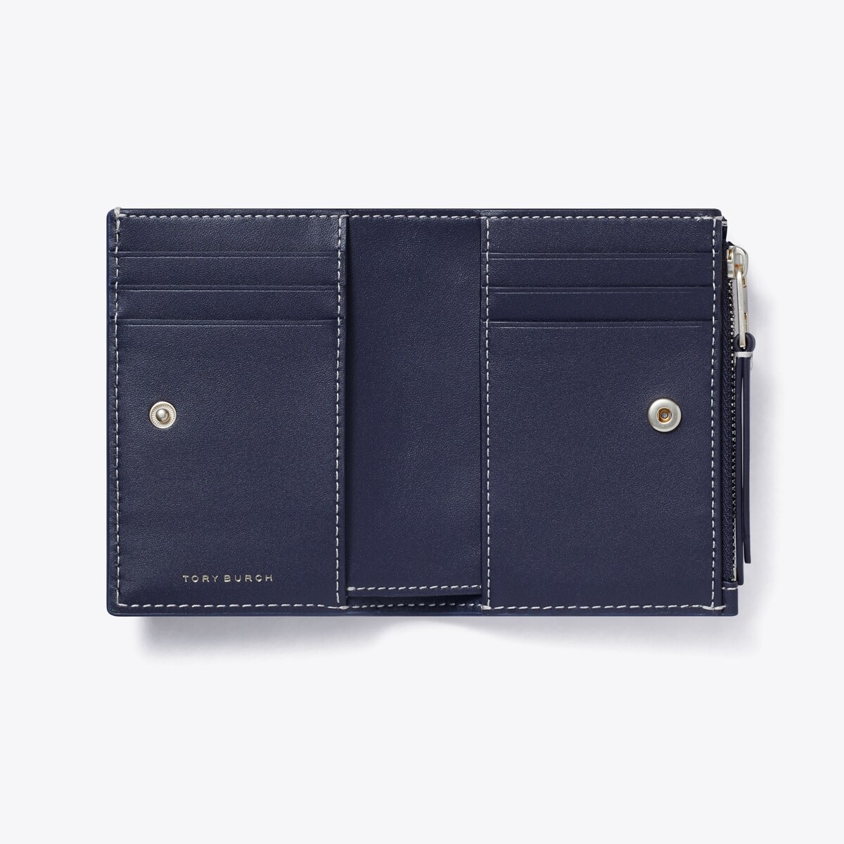 Tory Burch Saffiano Leather cheapest Navy Folding Wallet