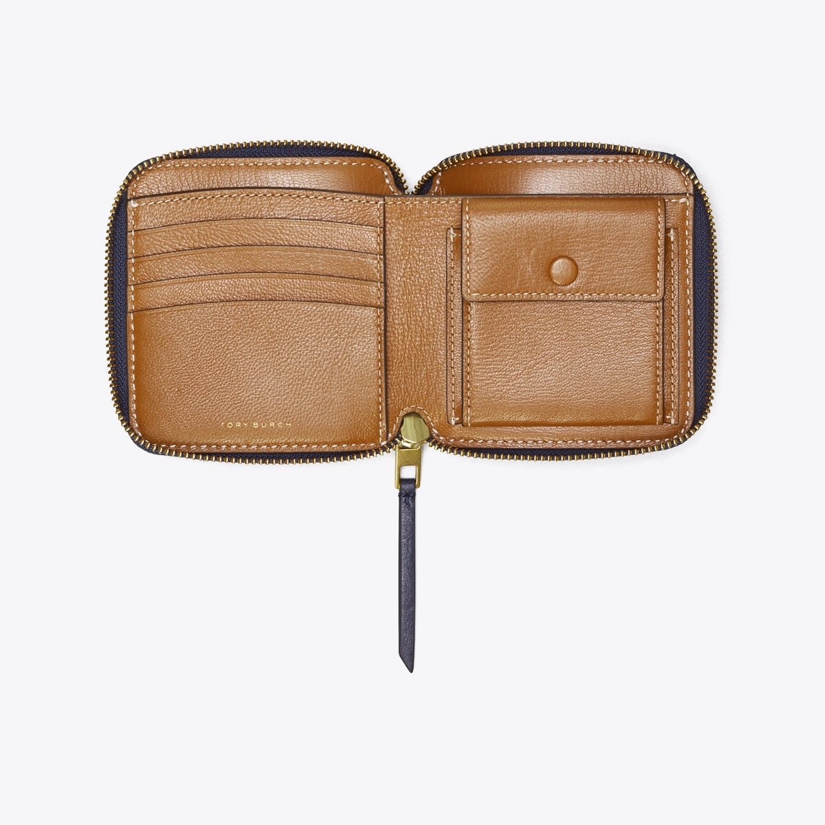 ★Tory Burch★T Monogram Contrast Embossed Bi-Fold Wallet T Monogram Contrast Embossed Bi-Fold Wallet: Women's