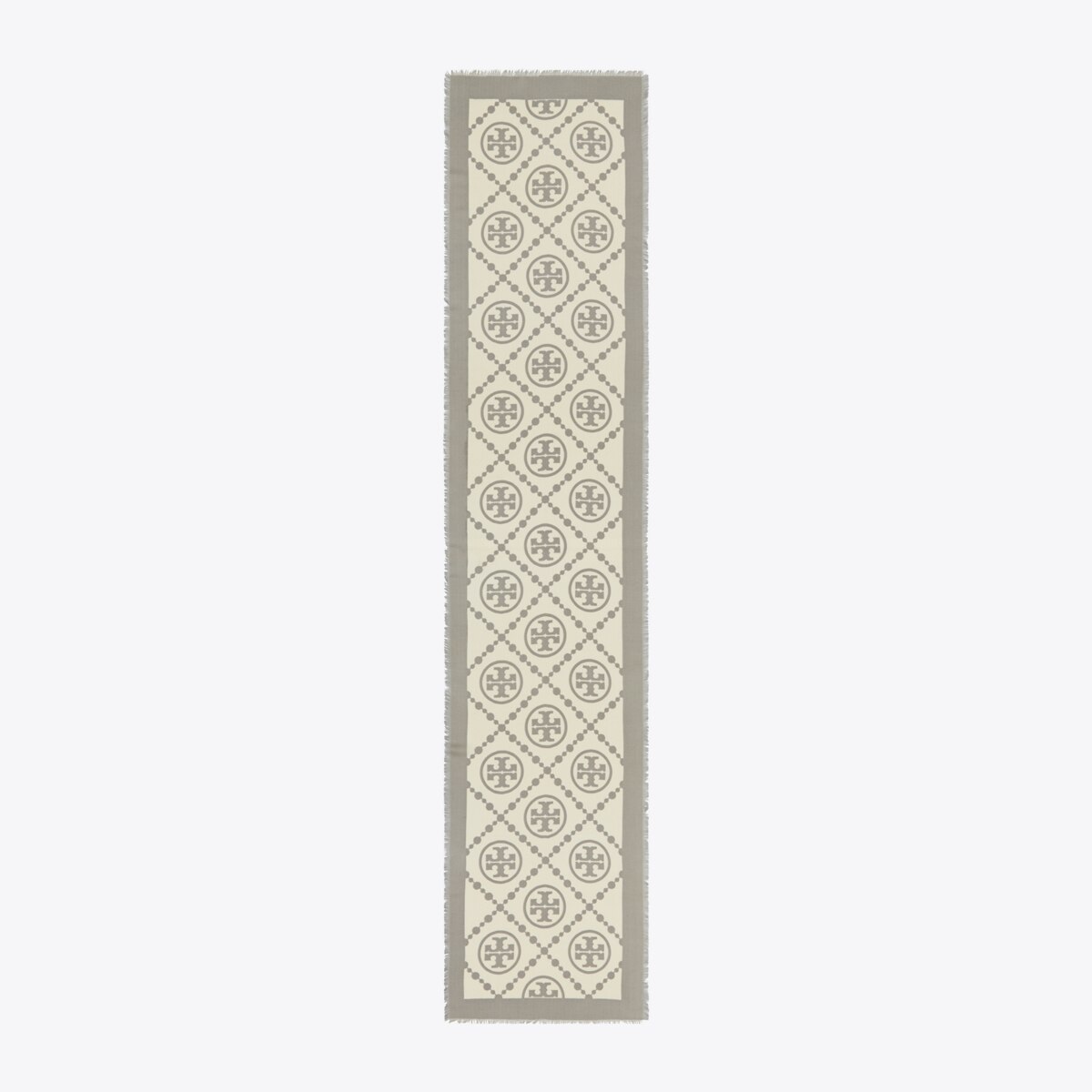 T Monogram Bordered Oblong Scarf: Women's Designer Scarves