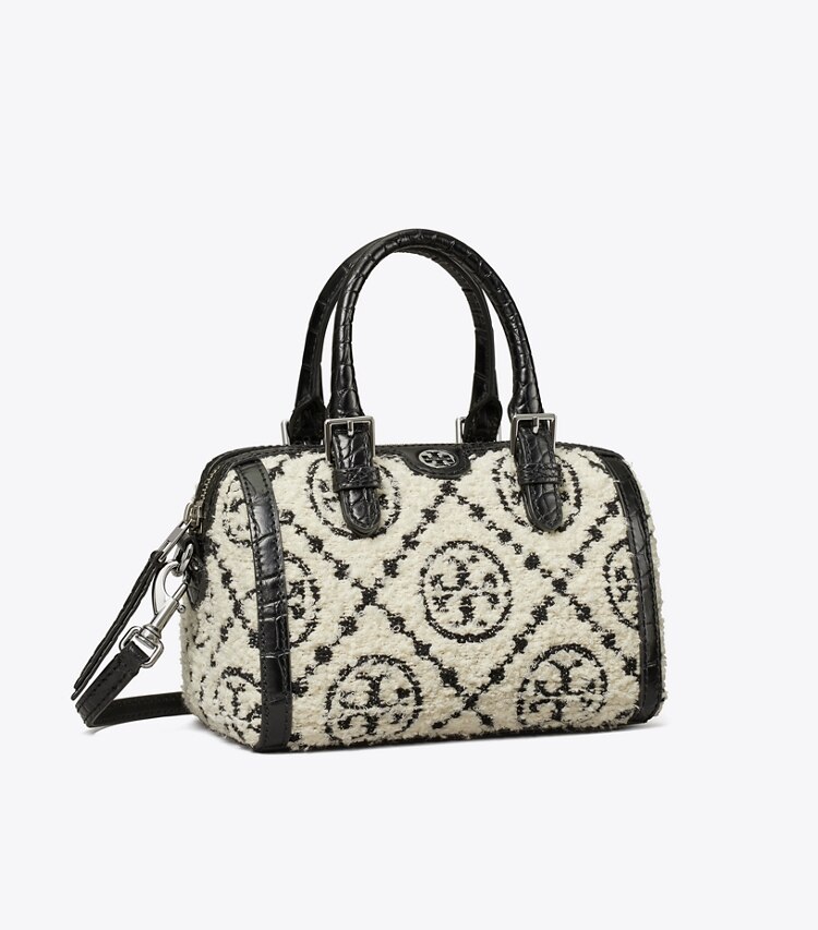 Tory Burch Mini Leather T Monogram Barrel Bag