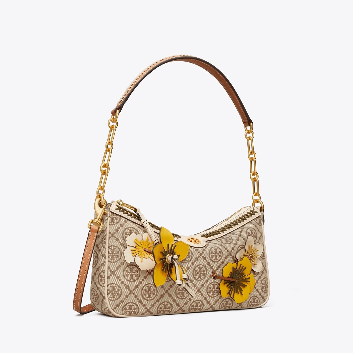 T Monogram Braided Studio Bag: Women's Designer Shoulder Bags | Tory Burch