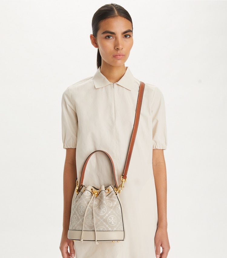 T Monogram Bucket Bag: Women's Designer Crossbody Bags 