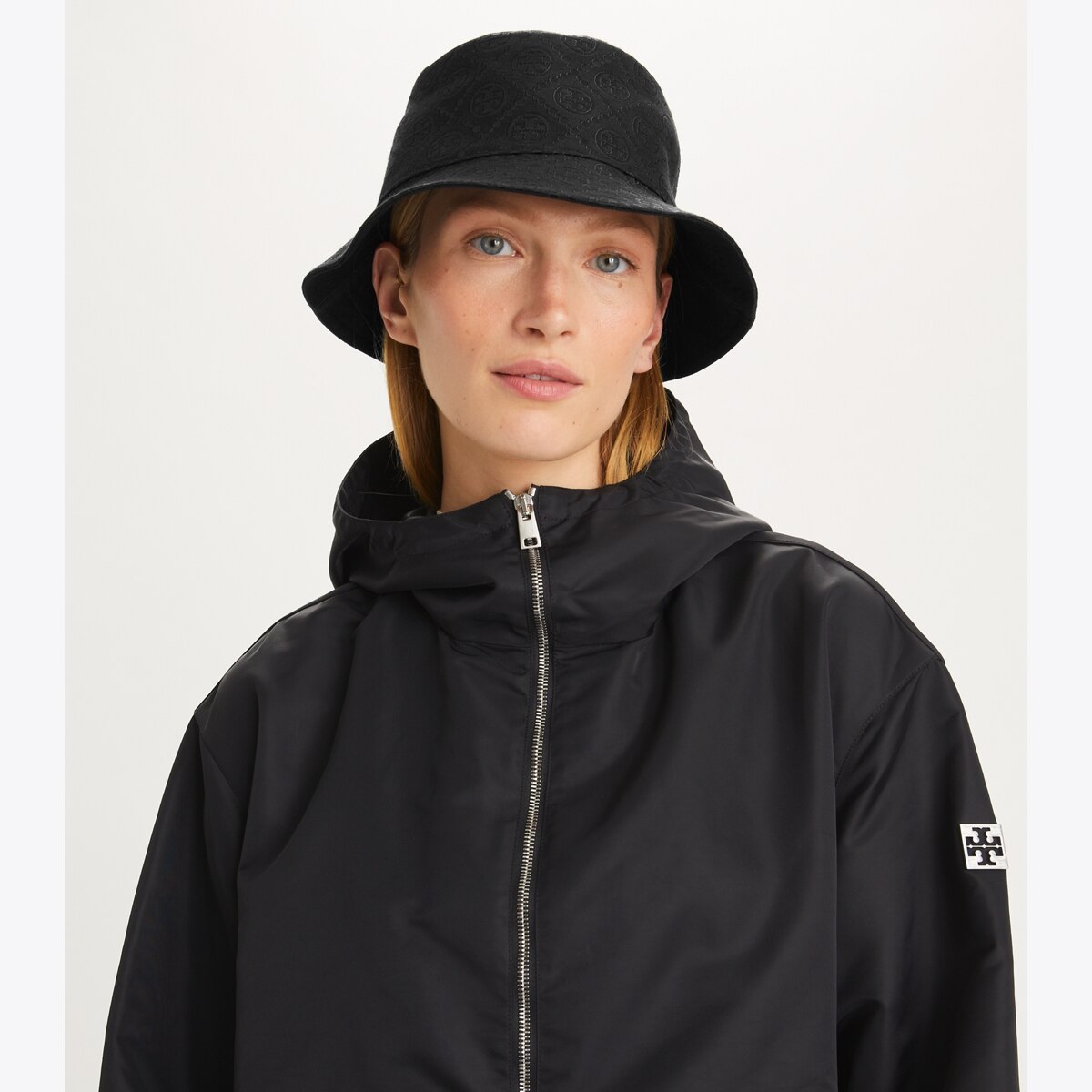Tory Burch T Monogram Bucket Hat with Gold Hardware Tory Burch T Monogram Mini Jacquard Bucket Bag | Neiman Marcus main image 3