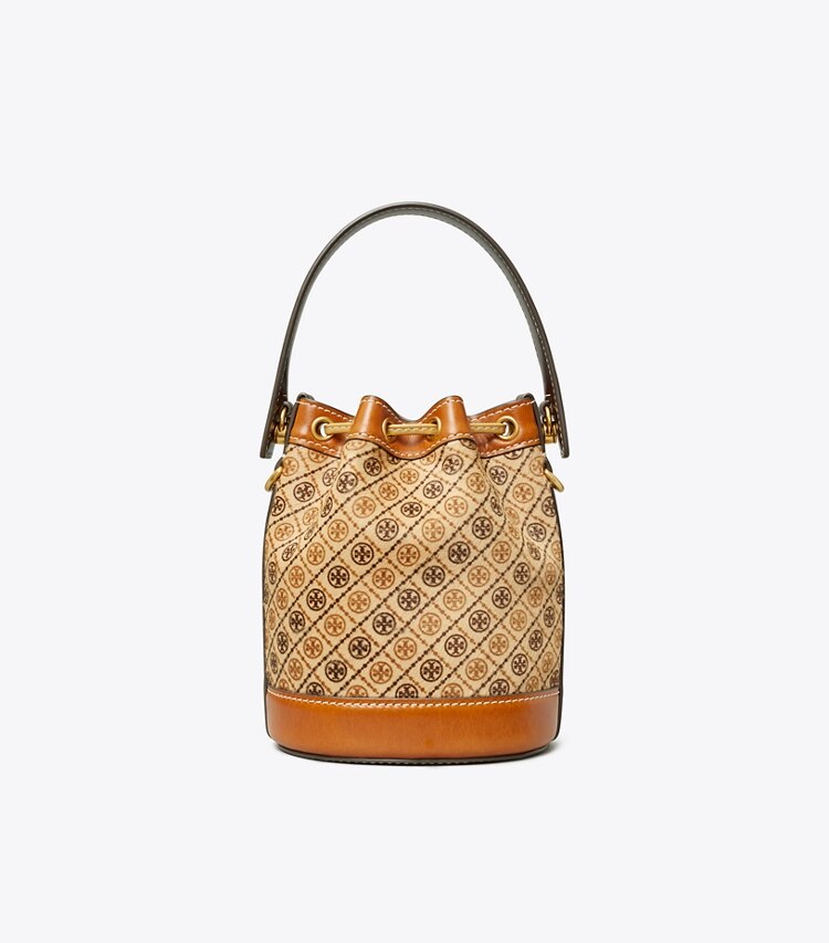 Tory Burch designer クロスボディバッグ Tモノグラム カーフヘア ミニバケットバッグ in Multi 戻る