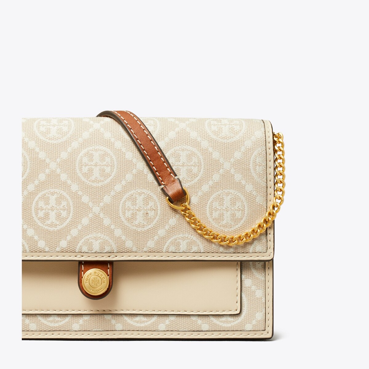 T Monogram Chain Wallet: Women