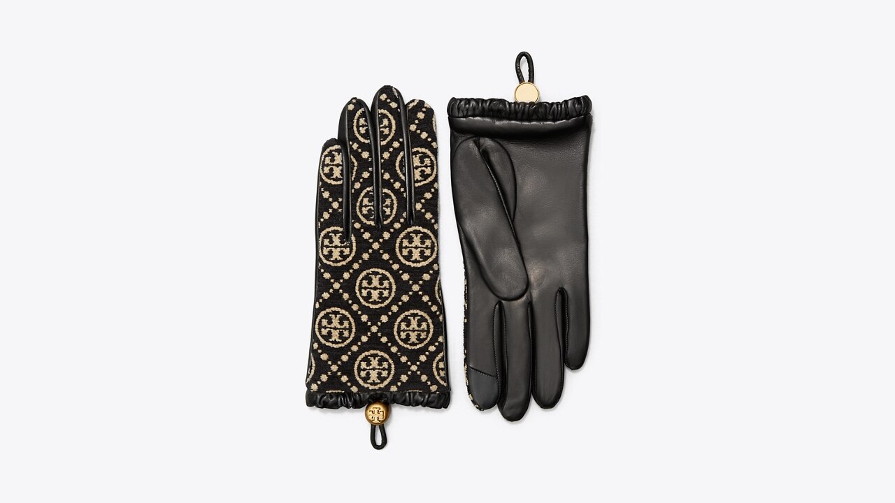 T Monogram Chenille Gloves: Women's Designer Gloves | Tory Burch