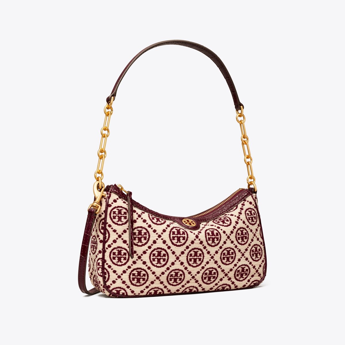 T Monogram Chenille Studio Bag: Women's Handbags | Shoulder Bags | Tory ...