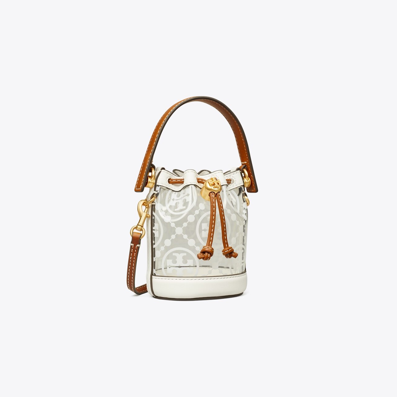 Tory Burch 't Monogram Micro' Bucket Bag in Black