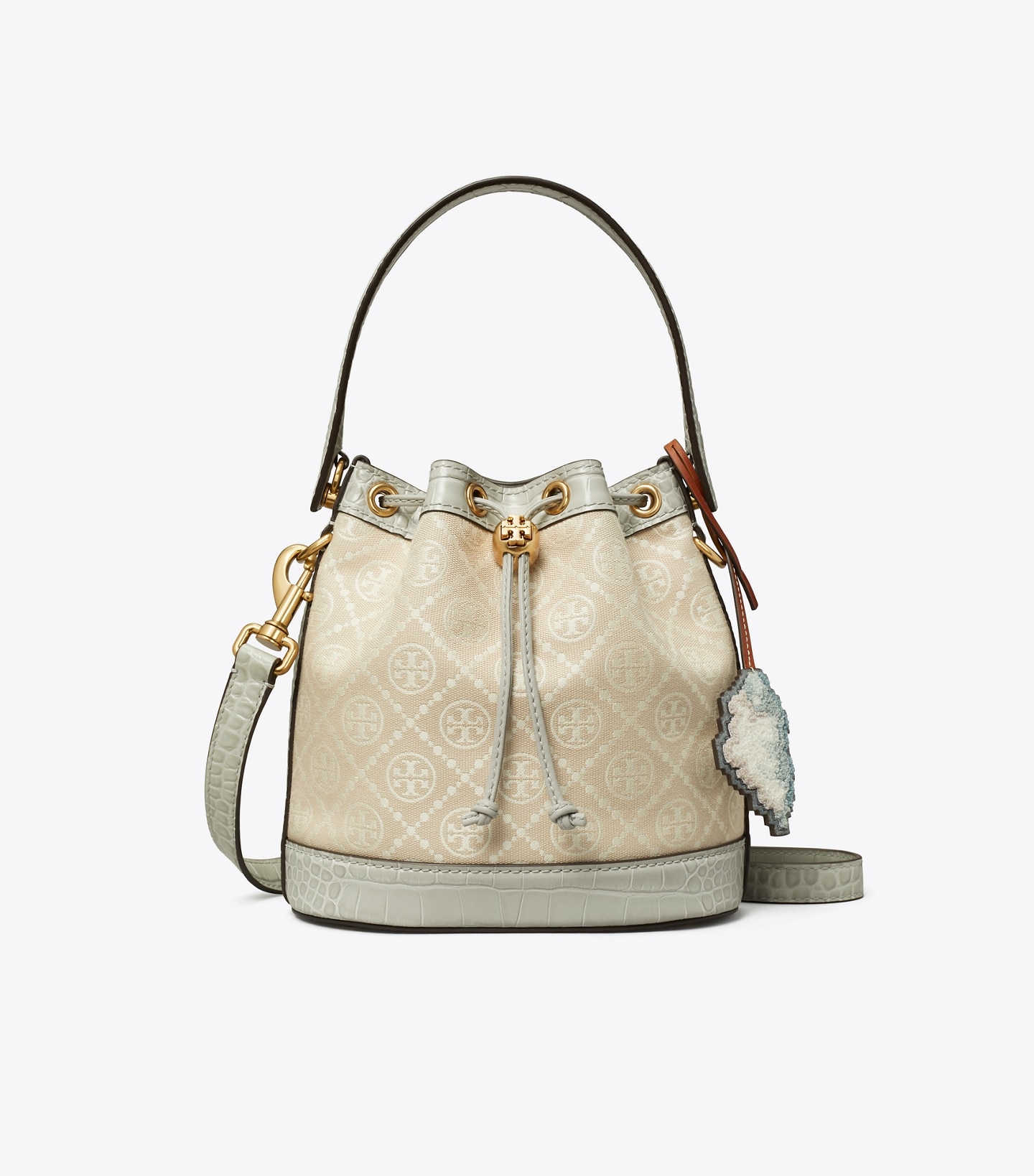 T Monogram Cloud Bucket Bag