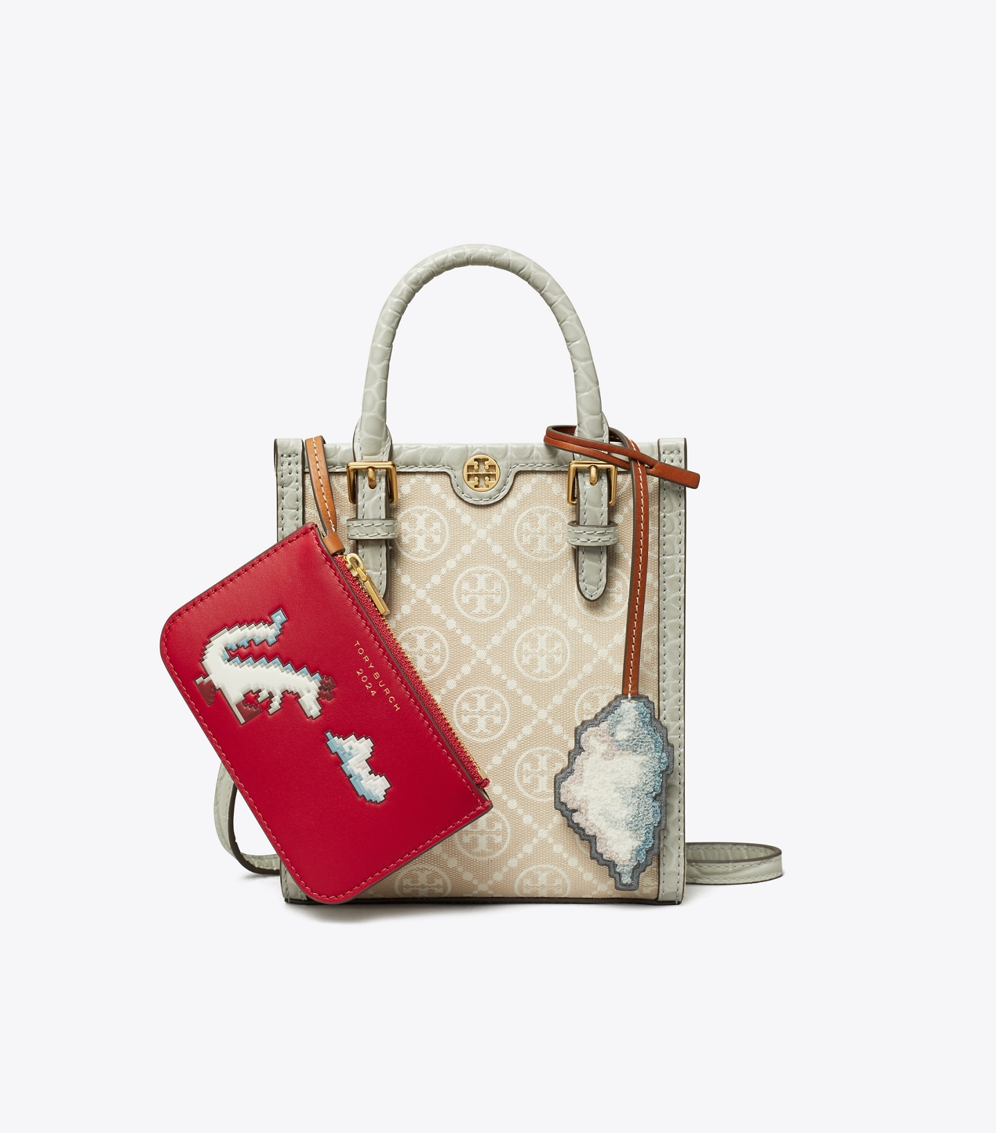 T Monogram Cloud Mini Tote