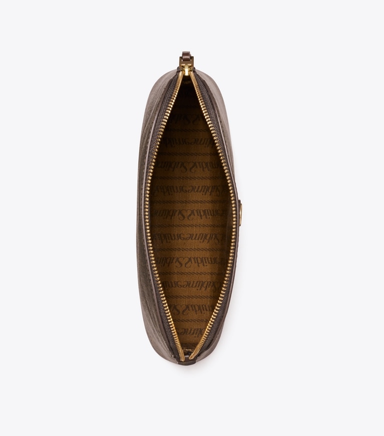 Tory Burch designer cosmetic bags T Monogram Coated Canvas Dome Cosmetic Case in French Press group